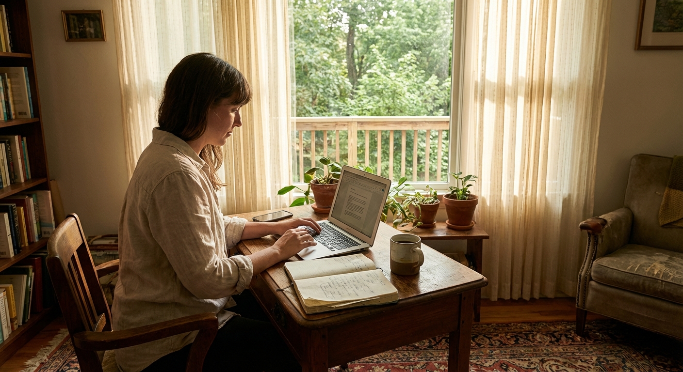 Solo entrepreneur working from home office as a Georgia sole proprietor