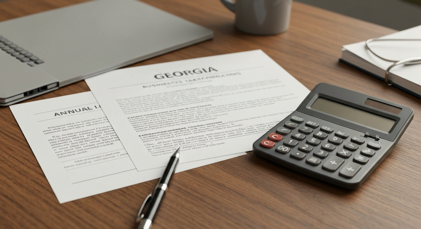 Georgia LLC business tax documents and calculator for annual filing